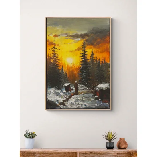 Pines Under the Snow Oil Painting