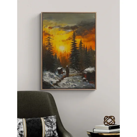 Pines Under the Snow Oil Painting