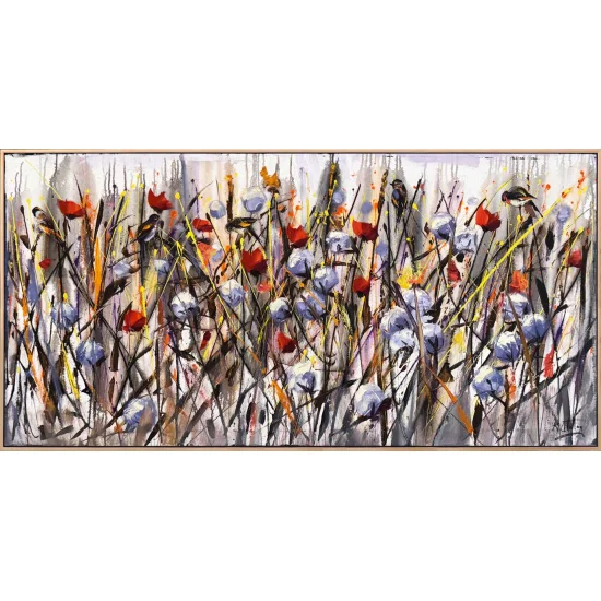 Güneş Altında Çiçekler Yağlı Boya Tablosu