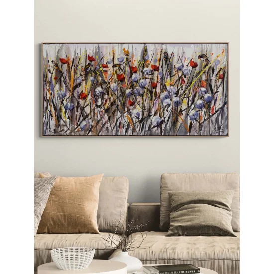 Güneş Altında Çiçekler Yağlı Boya Tablosu