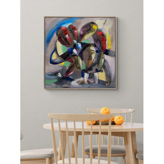 Bekleyen Figürler Yağlı Boya Tablosu