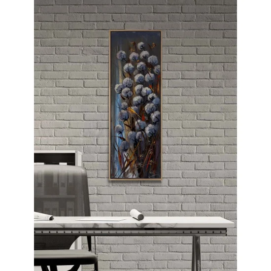 Pamuk Çiçekleri Altında Yağlı Boya Tablosu