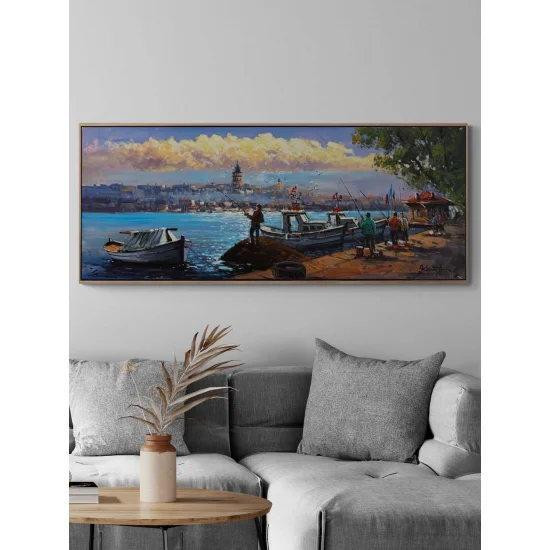 Salacakta Balıkçılar Yağlı Boya Tablosu