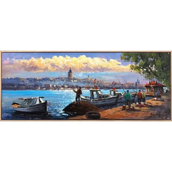 Salacakta Balıkçılar Yağlı Boya Tablosu