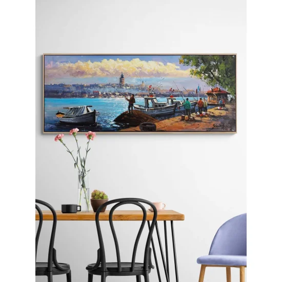 Salacakta Balıkçılar Yağlı Boya Tablosu