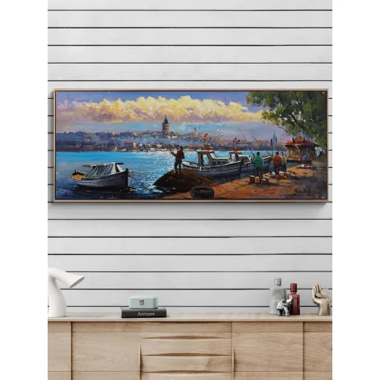 Salacakta Balıkçılar Yağlı Boya Tablosu