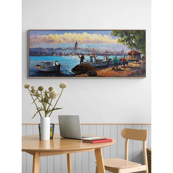 Salacakta Balıkçılar Yağlı Boya Tablosu