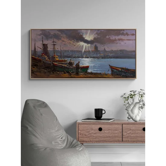 Boğazda Bir Av Günü Yağlı Boya Tablosu