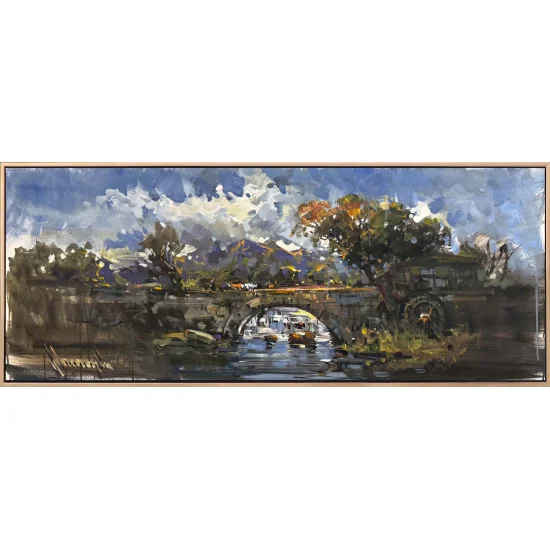 Forgotten Stone Bridge Oil Painting