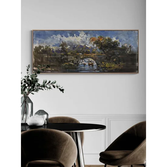 Forgotten Stone Bridge Oil Painting