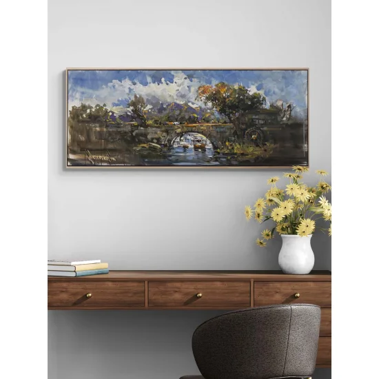 Forgotten Stone Bridge Oil Painting