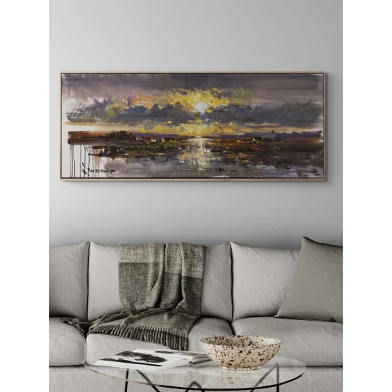 Sunrise in the Village Oil Painting