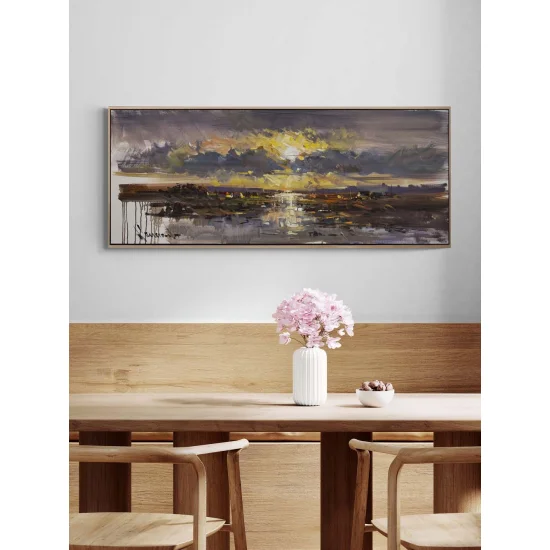 Sunrise in the Village Oil Painting