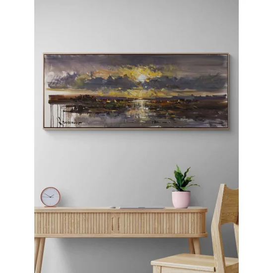 Sunrise in the Village Oil Painting