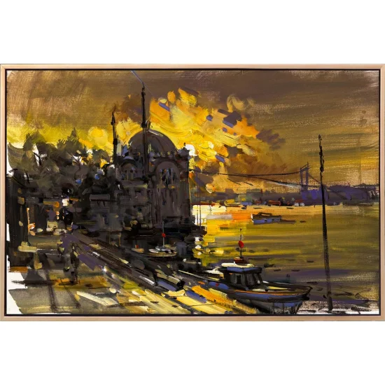 Ortaköy’de Bir An Yağlı Boya Tablosu