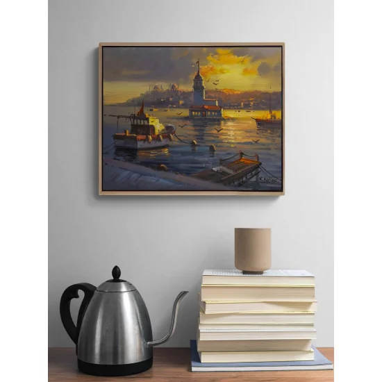 Salacakta İskele Yağlı Boya Tablosu