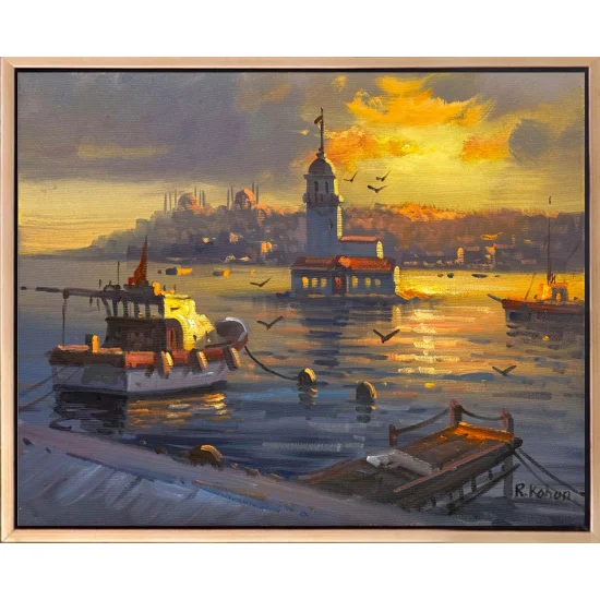 Salacakta İskele Yağlı Boya Tablosu