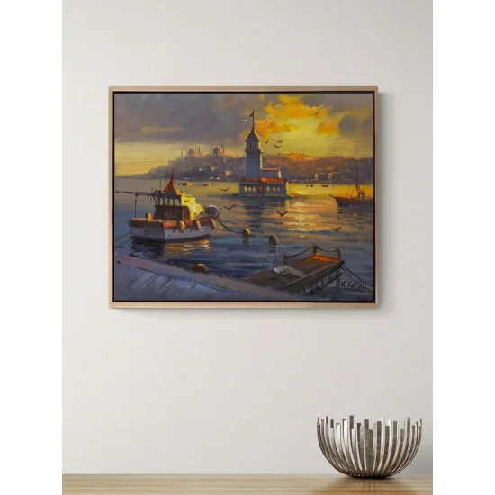 Salacakta İskele Yağlı Boya Tablosu