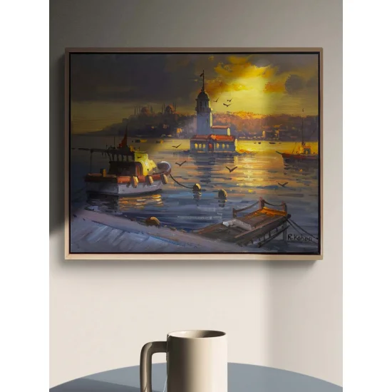 Salacakta İskele Yağlı Boya Tablosu