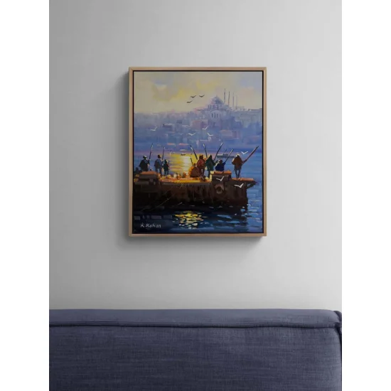 Balıkçılar Boğazda Yağlı Boya Tablosu