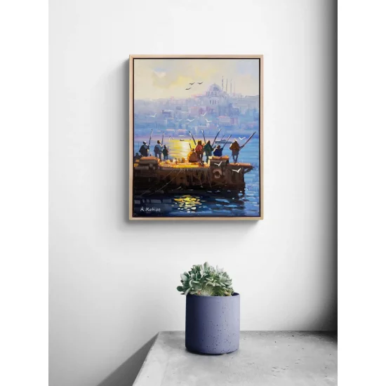 Balıkçılar Boğazda Yağlı Boya Tablosu