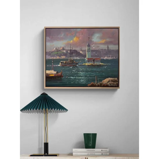 Kız Kulesi’nden Bir Düş Yağlı Boya Tablosu