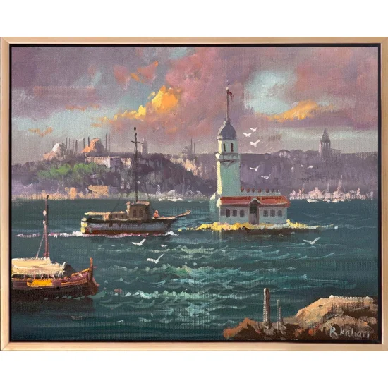 Kız Kulesi’nden Bir Düş Yağlı Boya Tablosu