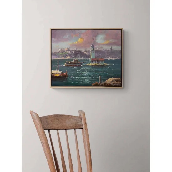 Kız Kulesi’nden Bir Düş Yağlı Boya Tablosu