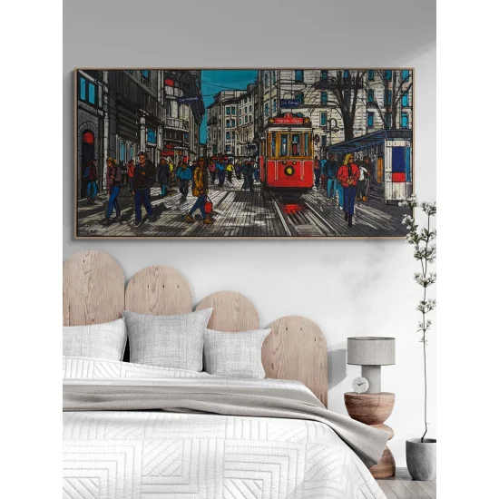 Zamanın İçinden İstiklal Yağlı Boya Tablosu