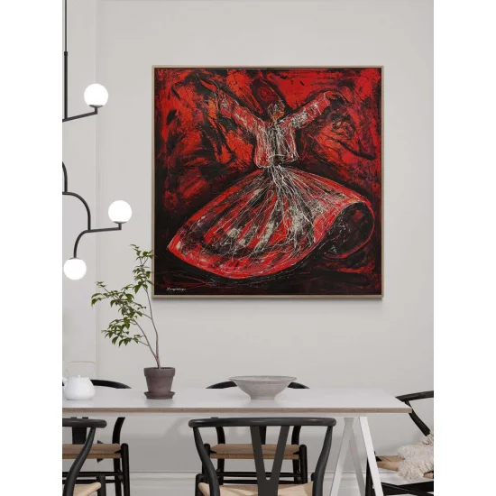 Sema’da Vuslat Yağlı Boya Tablosu