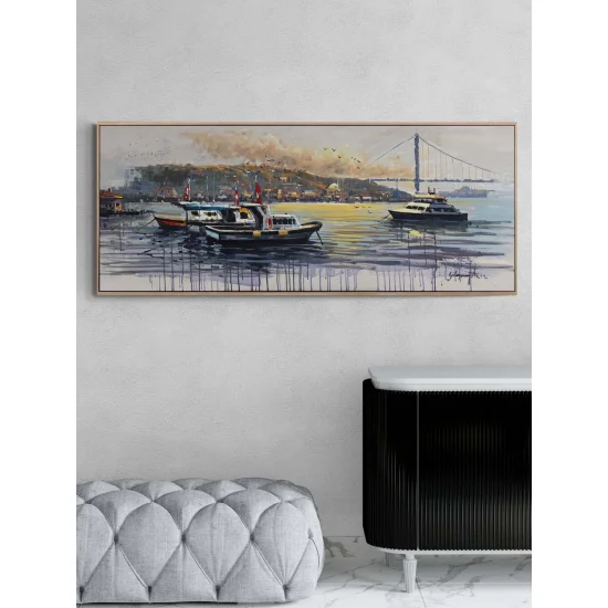 Boğazda Rüzgârın Fısıltısı Yağlı Boya Tablosu