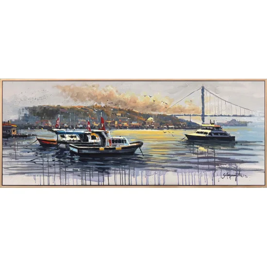 Boğazda Rüzgârın Fısıltısı Yağlı Boya Tablosu