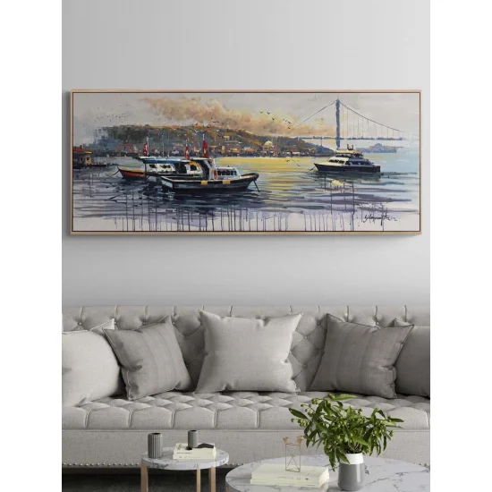 Boğazda Rüzgârın Fısıltısı Yağlı Boya Tablosu