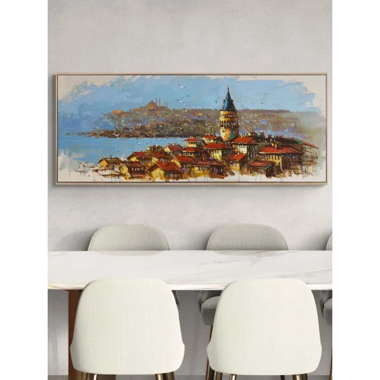 Galata’dan İstanbul’a Bakış Yağlı Boya Tablosu