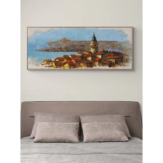 Galata’dan İstanbul’a Bakış Yağlı Boya Tablosu