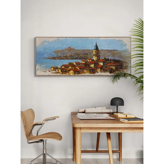 Galata’dan İstanbul’a Bakış Yağlı Boya Tablosu