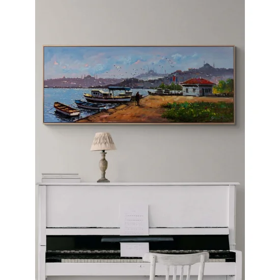 Gündoğarken Boğaz Yağlı Boya Tablosu