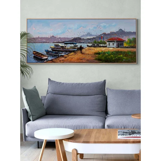 Gündoğarken Boğaz Yağlı Boya Tablosu