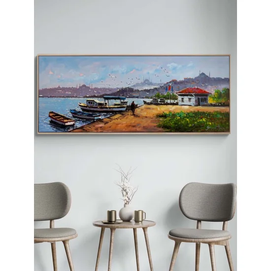 Gündoğarken Boğaz Yağlı Boya Tablosu