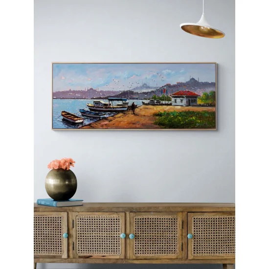 Gündoğarken Boğaz Yağlı Boya Tablosu