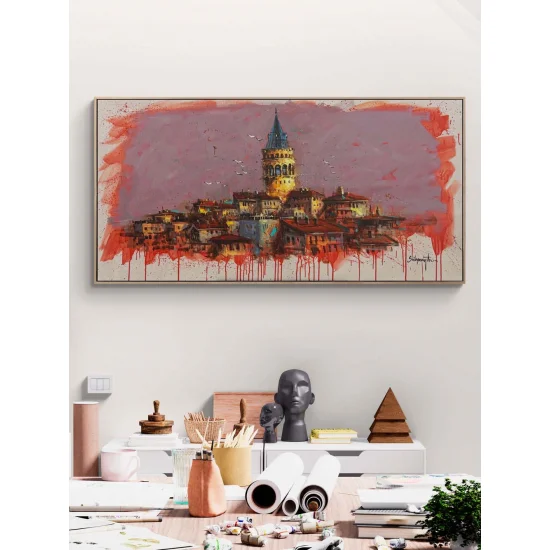 Rüzgâr Galata’da Durur Yağlı Boya Tablosu