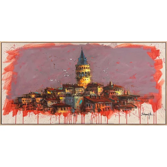 Rüzgâr Galata’da Durur Yağlı Boya Tablosu