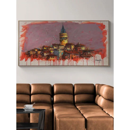 Rüzgâr Galata’da Durur Yağlı Boya Tablosu