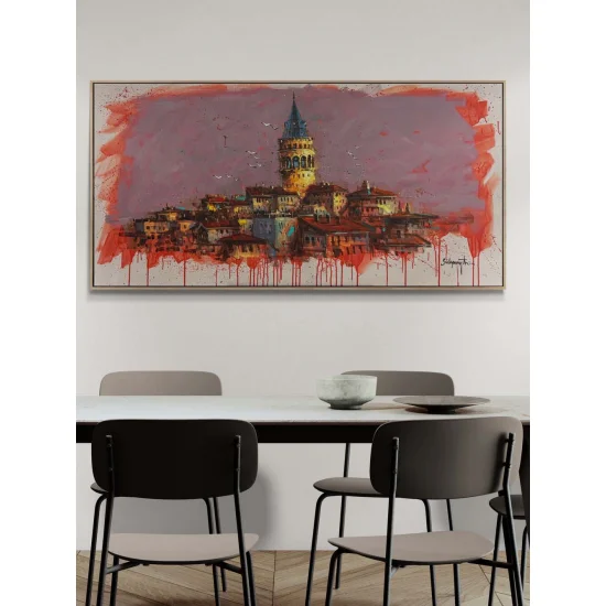 Rüzgâr Galata’da Durur Yağlı Boya Tablosu