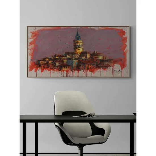 Rüzgâr Galata’da Durur Yağlı Boya Tablosu