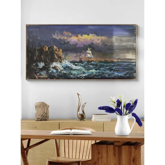 Kıyının Ötesi Yağlı Boya Tablosu