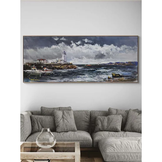 Fenerin Kıyısında Yağlı Boya Tablosu