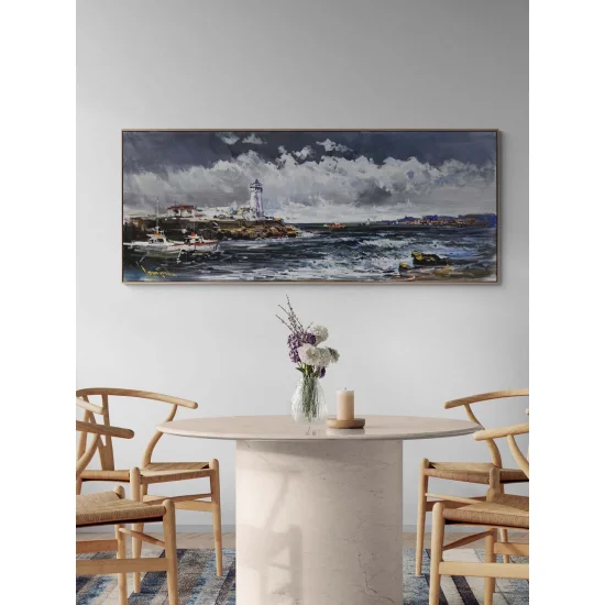 Fenerin Kıyısında Yağlı Boya Tablosu