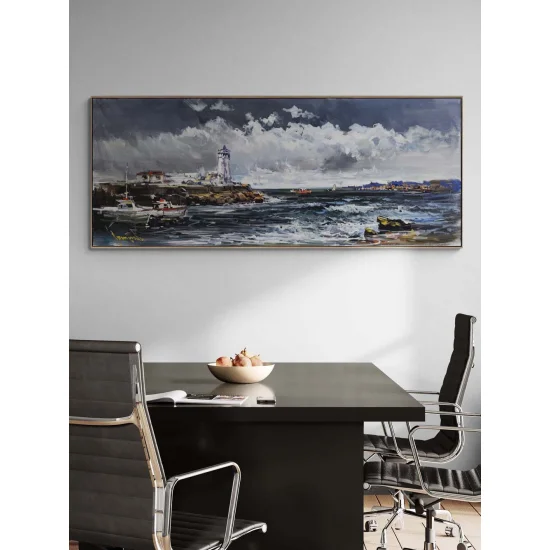 Fenerin Kıyısında Yağlı Boya Tablosu