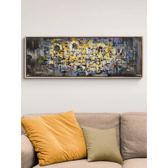 Geometrik Fısıltılar Yağlı Boya Tablosu